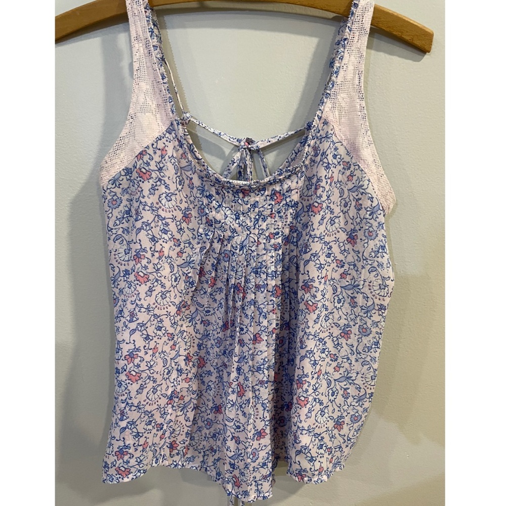 Abercrombie and Fitch Pastel Floral Lace Tank XS